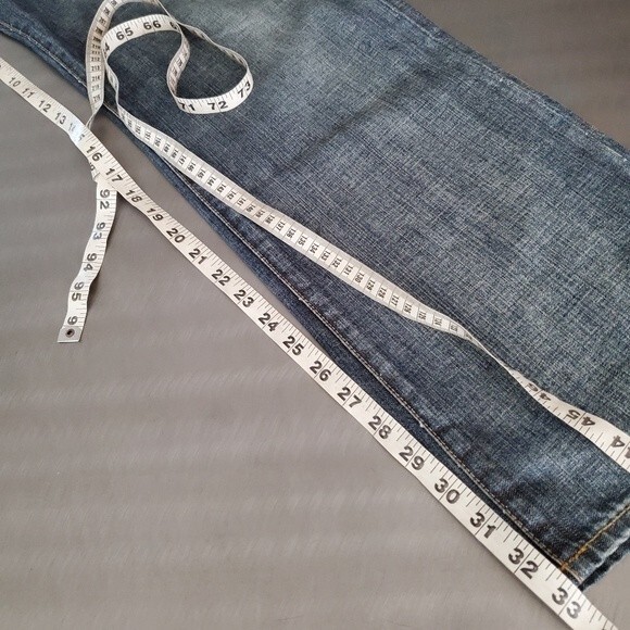 Ted Baker Vintage Y2K 100% Cotton Button Fly Relaxed Straight Leg Denim Jeans 34 - Picture 15 of 16